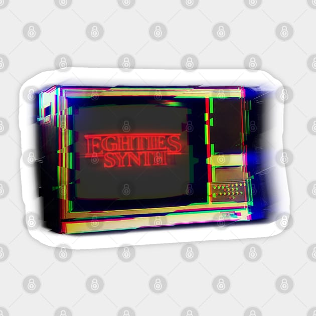 TV SET / EIGHTIES SYNTH #4 Sticker by RickTurner